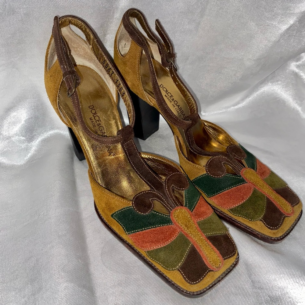 Stunning Vintage Dolce & Gabbana Butterfly Heels